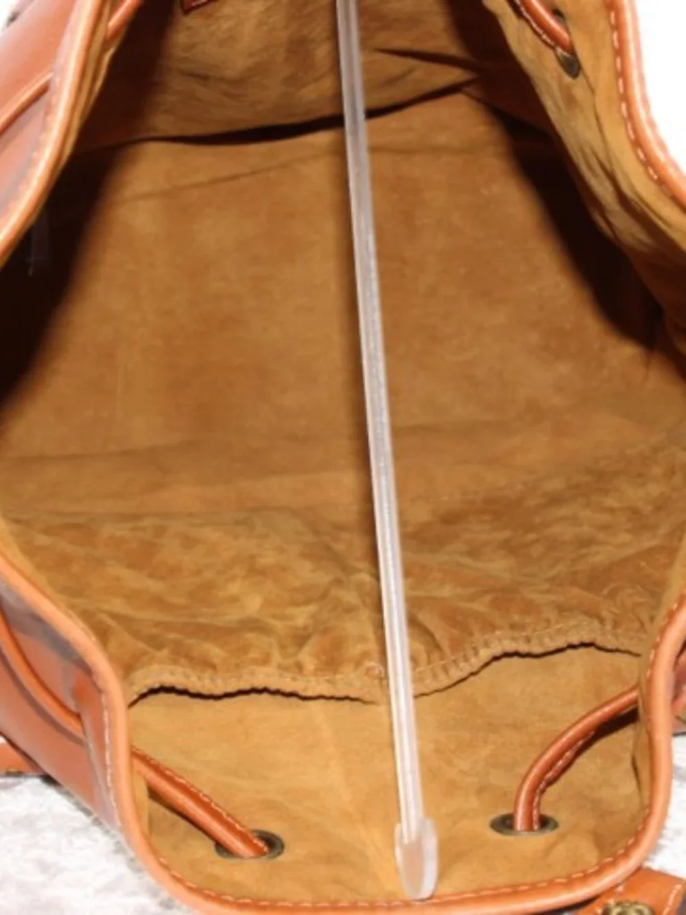 Patricia Nash Cognac Leather Bucket Crossbody Bag, Coin Purse + Duster